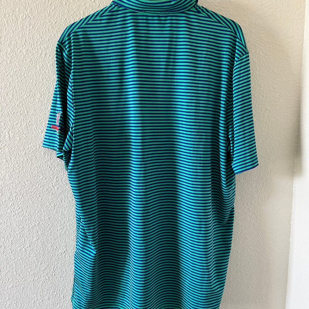 Ralph Lauren X RLX Green Striped Polo Shirt Size L Style 0200011844 - Picture 6 of 10